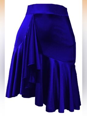 NWOT Latin Dance Skirt Ruffle Ballroom Salsa Skirts with Shorts Dance Costume